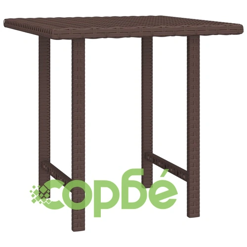 Странични маси, 3 бр, кафяви, полиратан ➤ топ цена ➤ sorbe.bg