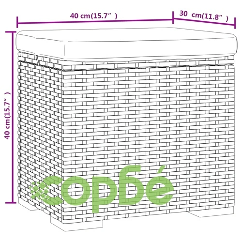 Табуретки с възглавници 2 бр кафяви 40x30x40 см полиратан ➤ топ цена ➤ sorbe.bg