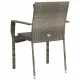 Градински столове с възглавници, 2 бр, полиратан, сиви