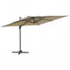 Конзолен чадър с алуминиев прът, таупе, 300x300 см