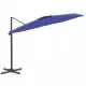 Конзолен чадър с алуминиев прът, лазурносин, 400x300 см