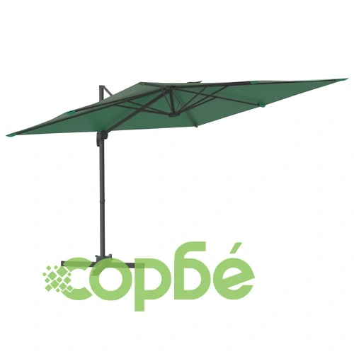 LED конзолен чадър, зелен, 400x300 см ➤ топ цена ➤ sorbe.bg
