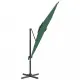 LED конзолен чадър, зелен, 400x300 см