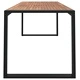 Градинска маса с U-образни крака 200x90x75 см масивна акация