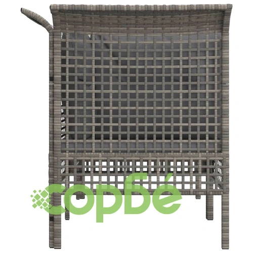 Градински ъглови дивани с възглавници, 2 бр, сиви, полиратан ➤ топ цена ➤ sorbe.bg