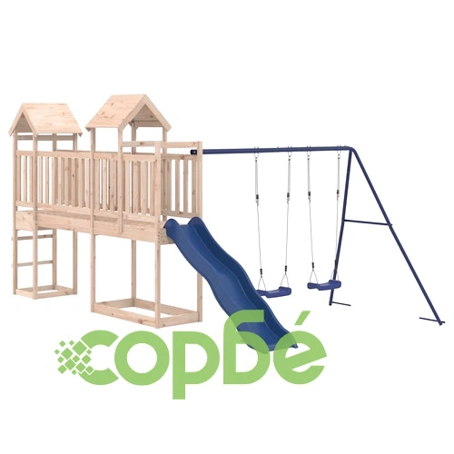 Комбинирано детско съоръжение за игра на открито, бор масив ➤ топ цена ➤ sorbe.bg