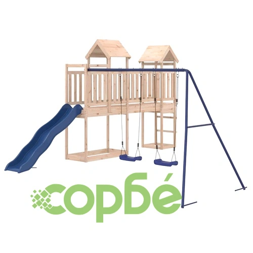 Комбинирано детско съоръжение за игра на открито, бор масив ➤ топ цена ➤ sorbe.bg