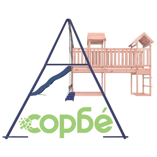 Комбинирано детско съоръжение, масивна дугласка дървесина ➤ топ цена ➤ sorbe.bg