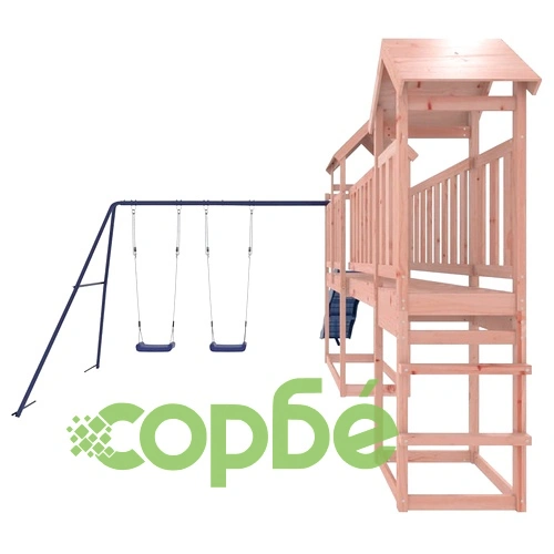 Комбинирано детско съоръжение, масивна дугласка дървесина ➤ топ цена ➤ sorbe.bg