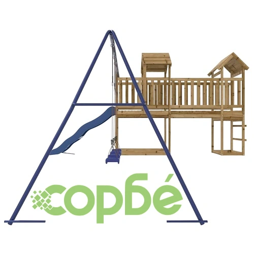 Комбинирано детско съоръжение за игра, импрегниран бор ➤ топ цена ➤ sorbe.bg