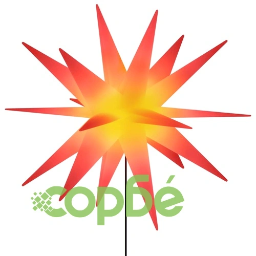 Коледни лампи с шипове, 3 бр, LED, сгъваеми, червени, 57 см ➤ топ цена ➤ sorbe.bg