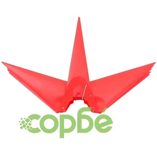 Коледни лампи с шипове, 3 бр, LED, сгъваеми, червени, 57 см ➤ топ цена ➤ sorbe.bg