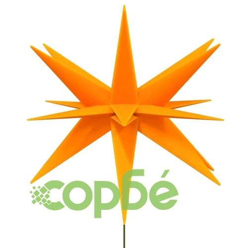 Коледни лампи с шипове, 3 бр, LED, сгъваеми, жълта, 57 см ➤ топ цена ➤ sorbe.bg