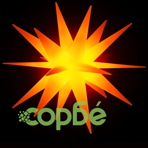 Коледни лампи с шипове, 3 бр, LED, сгъваеми, жълта, 57 см ➤ топ цена ➤ sorbe.bg