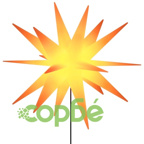 Коледни лампи с шипове, 3 бр, LED, сгъваеми, жълта, 57 см ➤ топ цена ➤ sorbe.bg