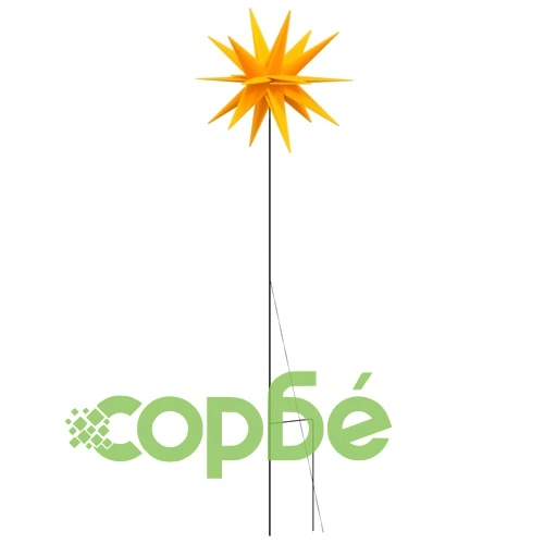 Коледни лампи с шипове, 3 бр, LED, сгъваеми, жълта, 57 см ➤ топ цена ➤ sorbe.bg