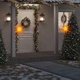 Коледни лампи с шипове, 3 бр, LED, сгъваеми, жълта, 57 см