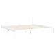 Рамка за легло с табла бяла Super King Size дърво масив