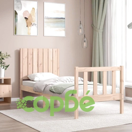 Рамка за легло с табла Small Single дърво масив ➤ топ цена ➤ sorbe.bg
