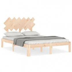 Рамка за легло с табла 4FT Small Double масивна дървесина