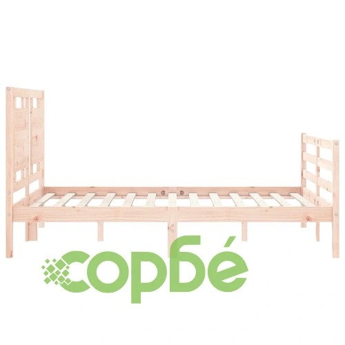 Рамка за легло с табла, 140x190 см, масивно дърво ➤ топ цена ➤ sorbe.bg