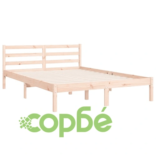 Рамка за легло с табла, 140x190 см, масивно дърво ➤ топ цена ➤ sorbe.bg