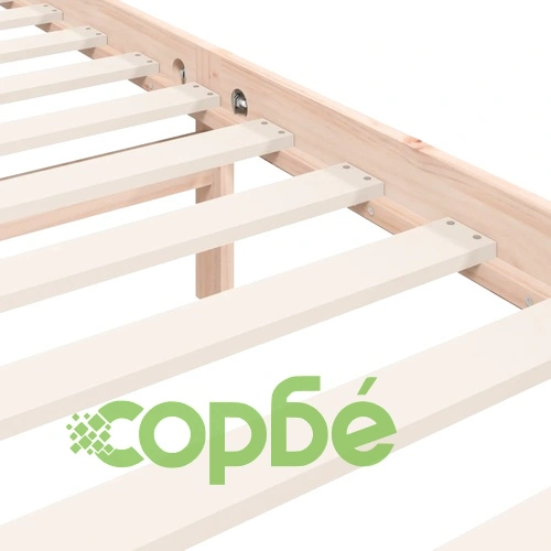 Рамка за легло с табла, 140x190 см, масивно дърво ➤ топ цена ➤ sorbe.bg