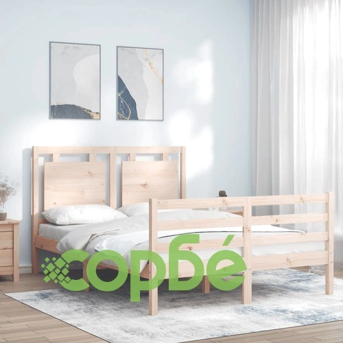 Рамка за легло с табла, 140x190 см, масивно дърво ➤ топ цена ➤ sorbe.bg