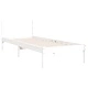 Рамка за легло с табла бяла Small Single дърво масив