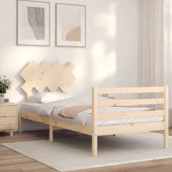 Рамка за легло с табла, 100x200 см, масивно дърво