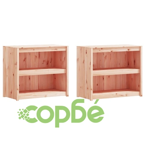 Кухненски шкафове за открито, 3 бр, бор масив ➤ топ цена ➤ sorbe.bg