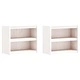Кухненски шкафове за открито, 3 бр, бели, бор масив