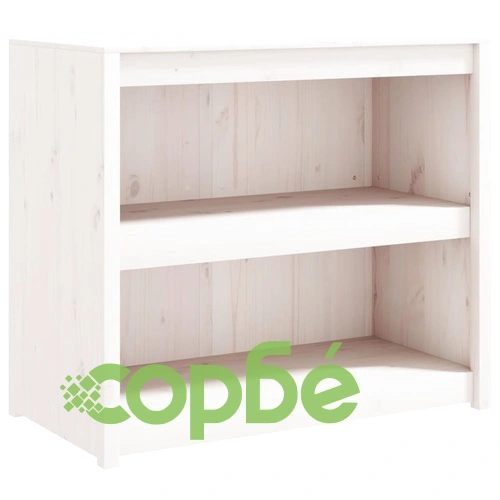 Кухненски шкафове за открито, 4 бр, бели, бор масив ➤ топ цена ➤ sorbe.bg