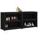 Кухненски шкафове за открито, 2 бр, черни, бор масив