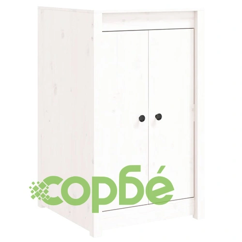 Кухненски шкаф за открито, бял, бор масив ➤ топ цена ➤ sorbe.bg