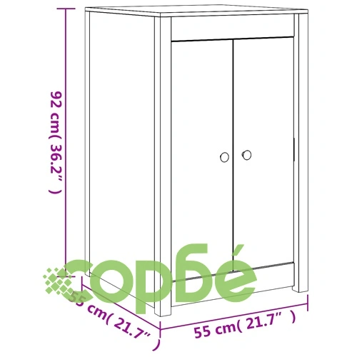 Кухненски шкаф за открито, черни, бор масив ➤ топ цена ➤ sorbe.bg