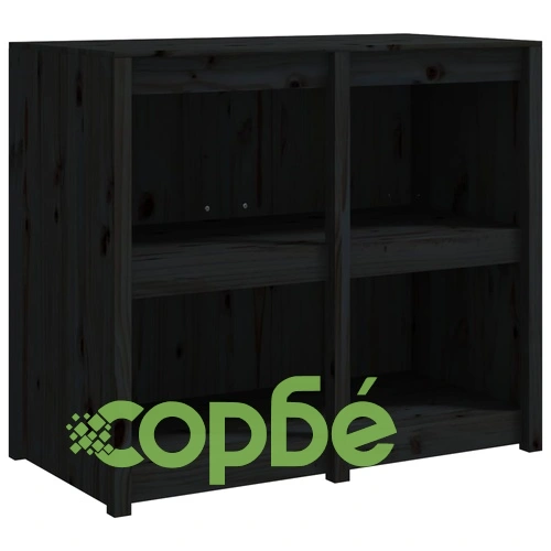Кухненски шкаф за открито, черни, бор масив ➤ топ цена ➤ sorbe.bg