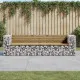 Градинска пейка габионен дизайн 244x71x65,5 см импрегниран бор