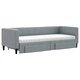 Канапе с изтеглящо легло и чекмеджета светлосиво 80x200 см плат
