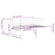 Канапе с изтеглящо разтегателно легло синьо 80x200 см кадифе