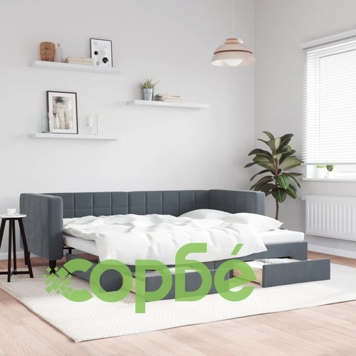 Дневно легло с уширение и чекмеджета, без матрак, 80x200 см ➤ топ цена ➤ sorbe.bg