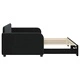 Канапе с изтеглящо разтегателно легло черно 90x190 см кадифе