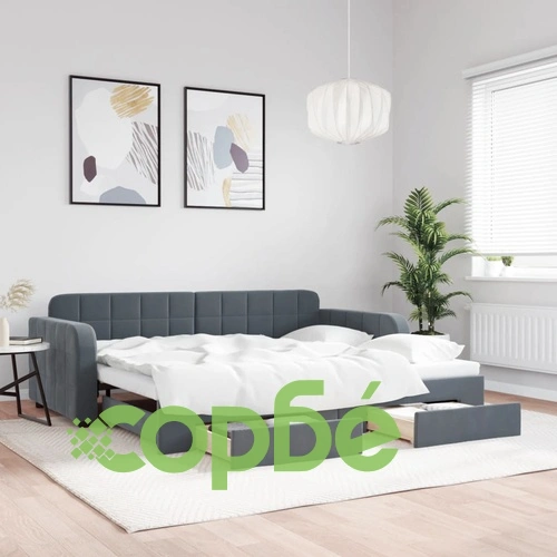 Дневно легло с уширение и чекмеджета, без матрак, 90x200 см ➤ топ цена ➤ sorbe.bg