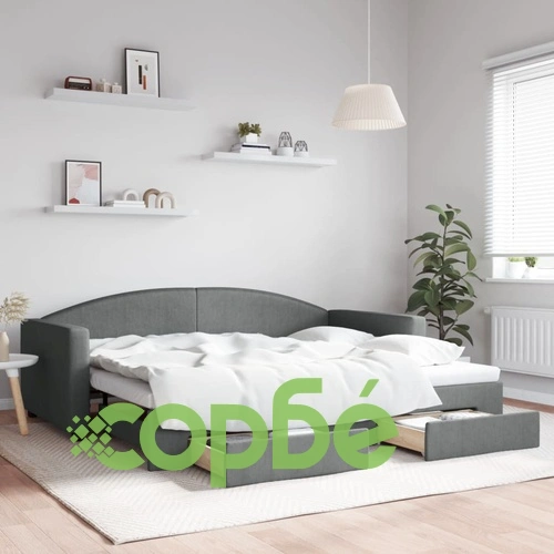 Дневно легло с уширение и чекмеджета, без матрак, 90x200 см ➤ топ цена ➤ sorbe.bg