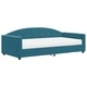 Канапе с матрак, синьо, 100x200 см, кадифе