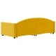 Канапе с изтеглящо разтегателно легло жълто 90x200 см кадифе