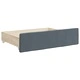 Канапе с изтеглящо легло и чекмеджета тъмносиво 90x200см кадифе
