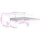 Канапе с изтеглящо легло и матрак тъмносиво 90x200 см плат