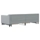 Канапе с изтеглящо легло и чекмеджета светлосиво 90x200 см плат