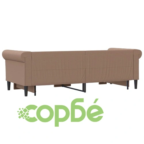 Канапе с походно легло, капучино, 90x200 см изкуствена кожа ➤ топ цена ➤ sorbe.bg